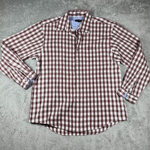 Van‎ Heusen Plaid Button Down Shirt Men's L Long Sleeve Casual